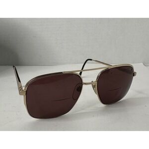 Vintage Avant Garde Officer Gold Electro Pilot Metal Sunglasses Frames Italy